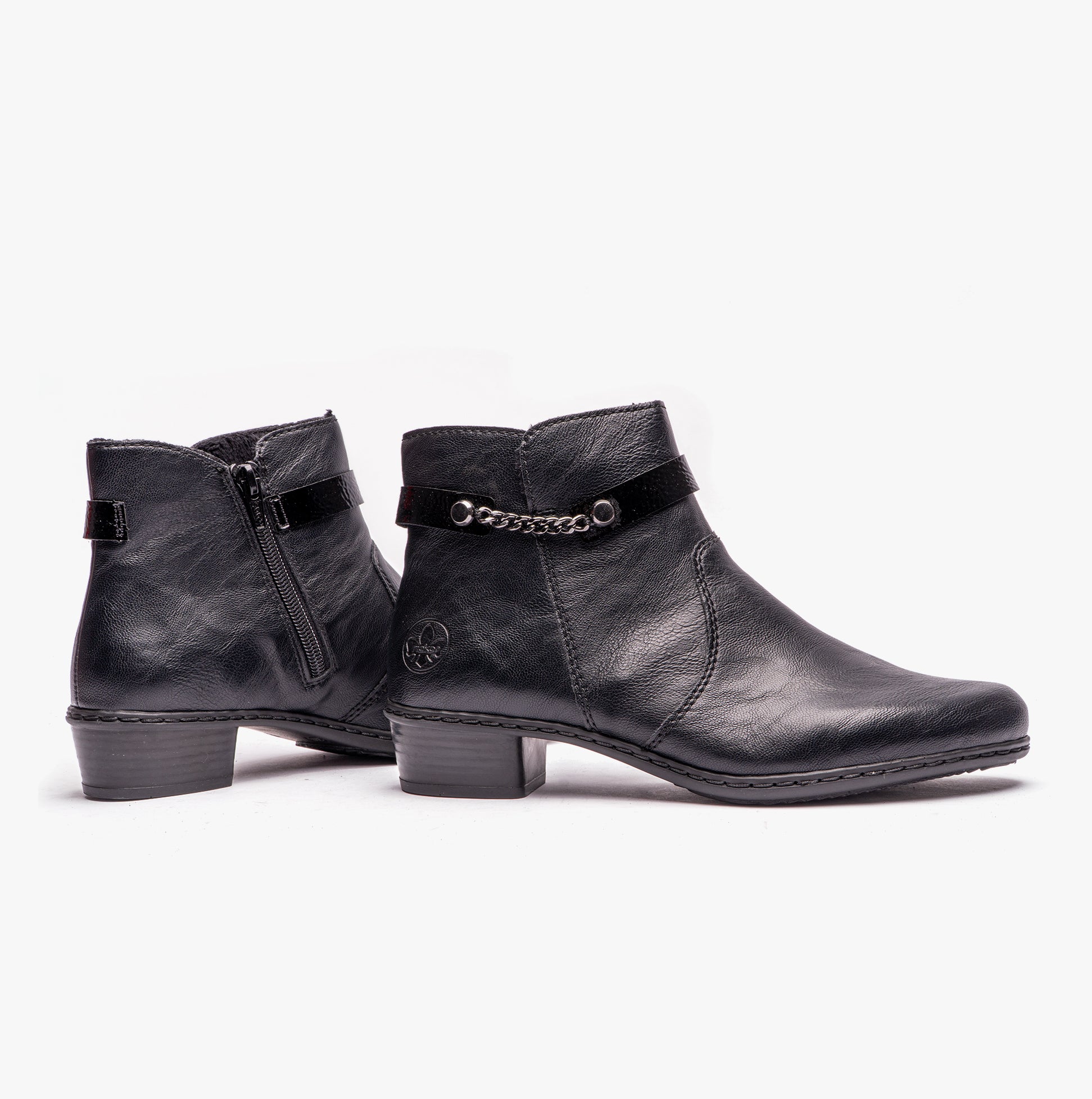 Rieker Y0783-00 Womens Ankle Boots Black