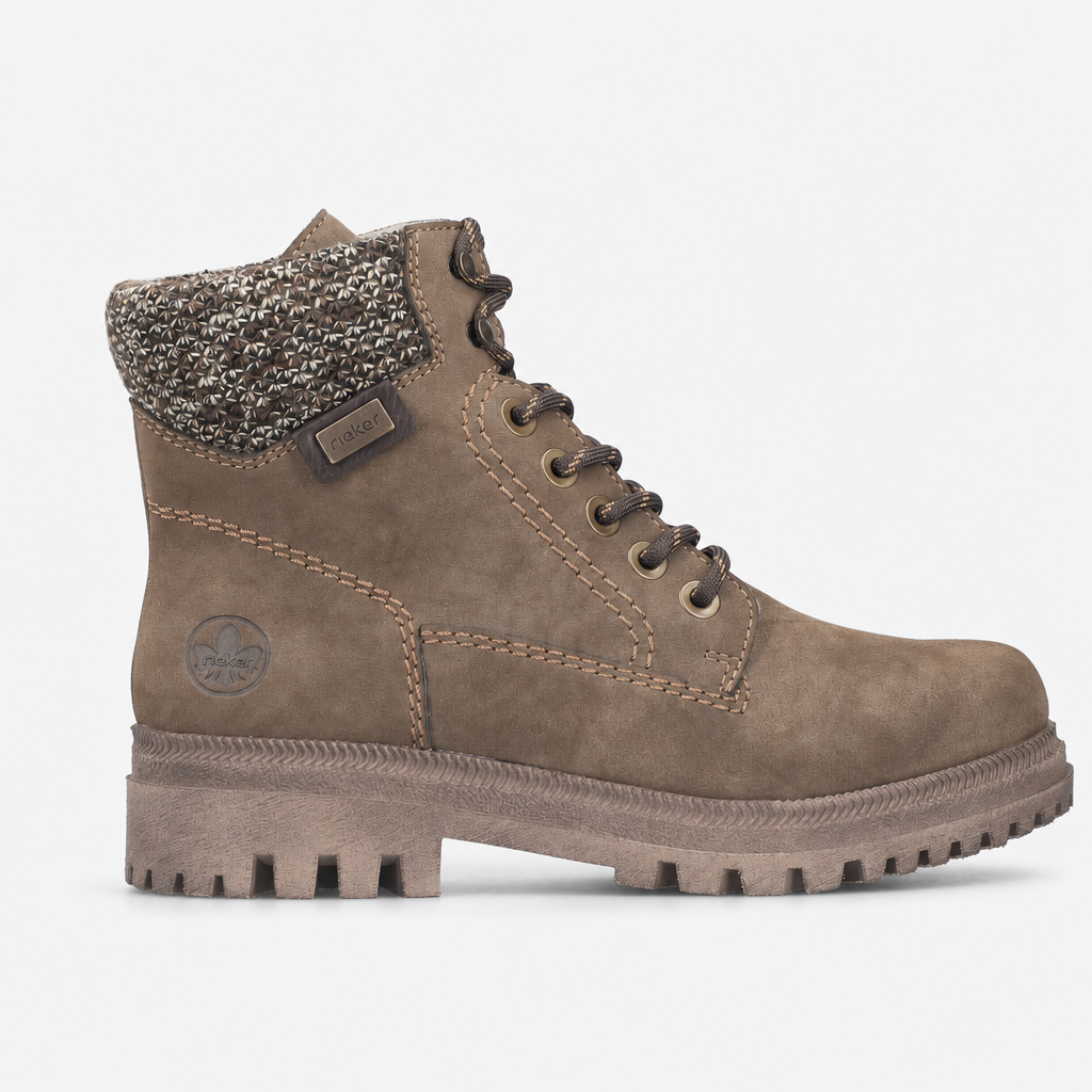 Rieker Y7621 Womens Ankle Boots Brown/Beige