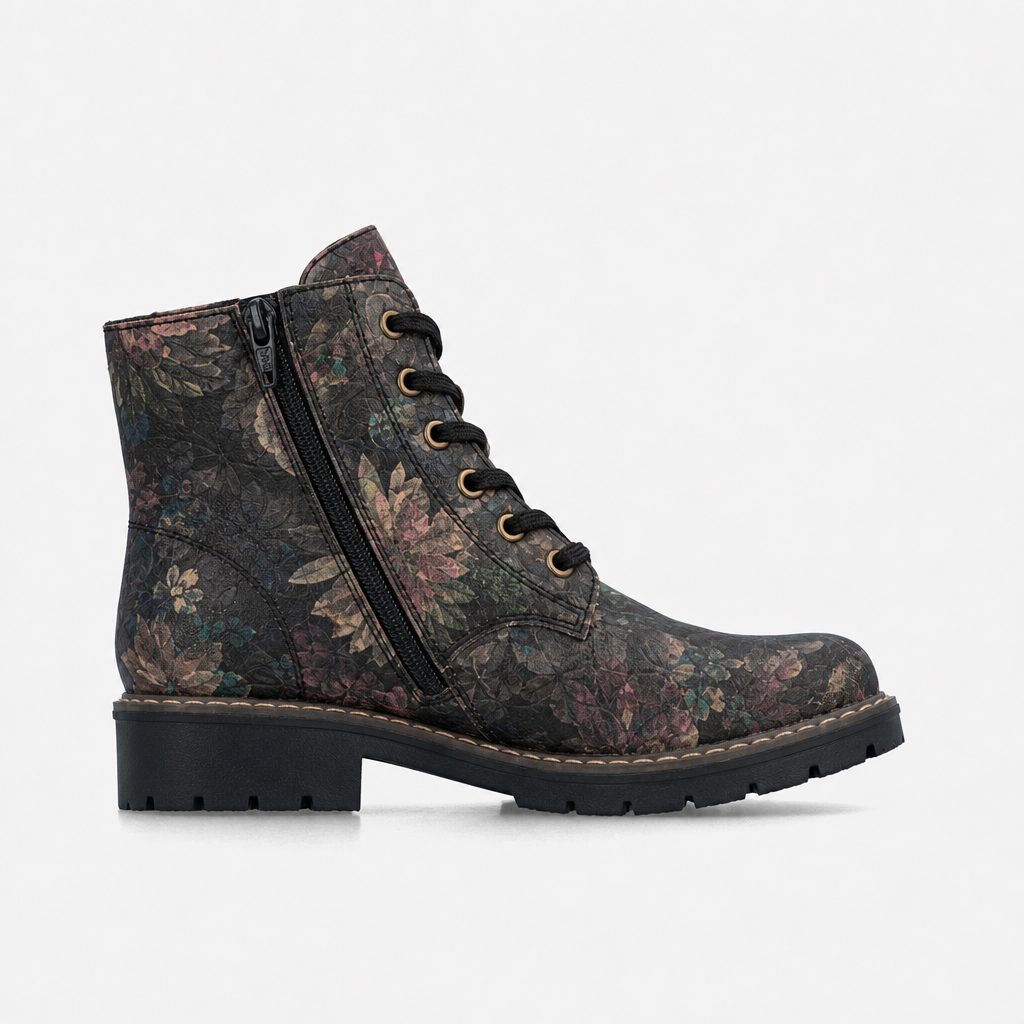 Rieker Y9103 Womens Ankle Boots Black/Pastel