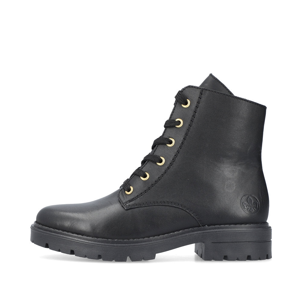 Rieker Z2841-00 Womens Leather Boots Black