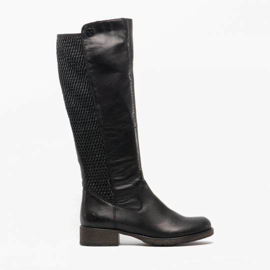 Rieker Z9591 Womens Knee High Boots Black Combination