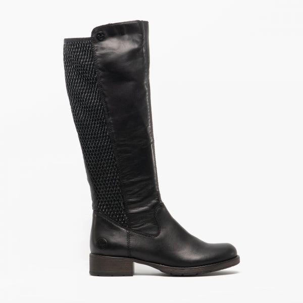 Rieker Z9591-00 Womens Tall Boots Black