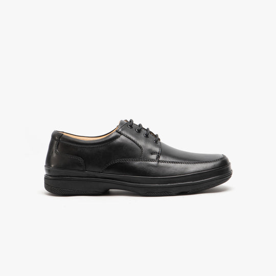 Roamers PERCY Mens Wide Fit Leather Smart Shoes Black