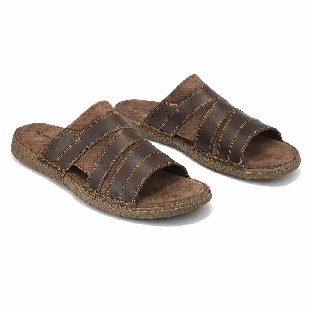 Roamers PETE Mens Comfort Sandals Brown