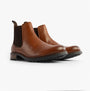 Roamers M267BT Mens Boots Elgin Tan side view featuring leather construction and low heel.