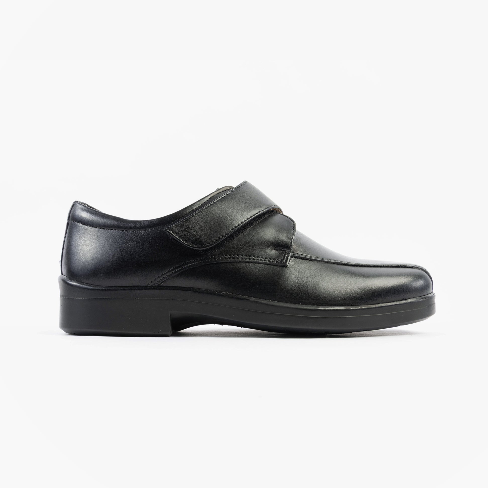 Roamers TEDDY Mens Touch Fasten Apron Shoes Black