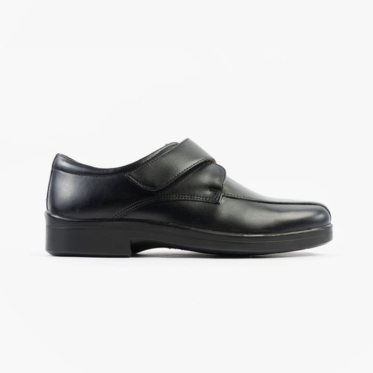 Roamers TEDDY Mens Touch Fasten Apron Shoes Black