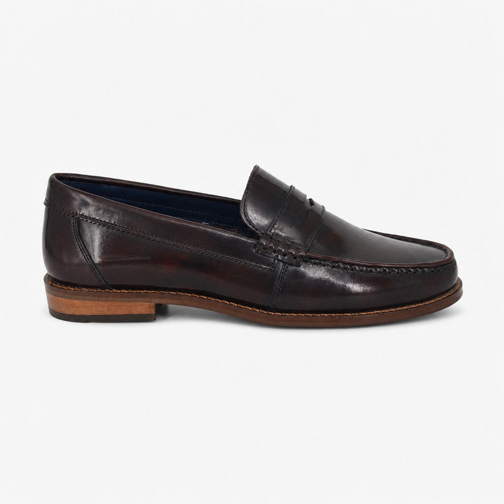 Roamers M550BD Mens Loafers Burgundy