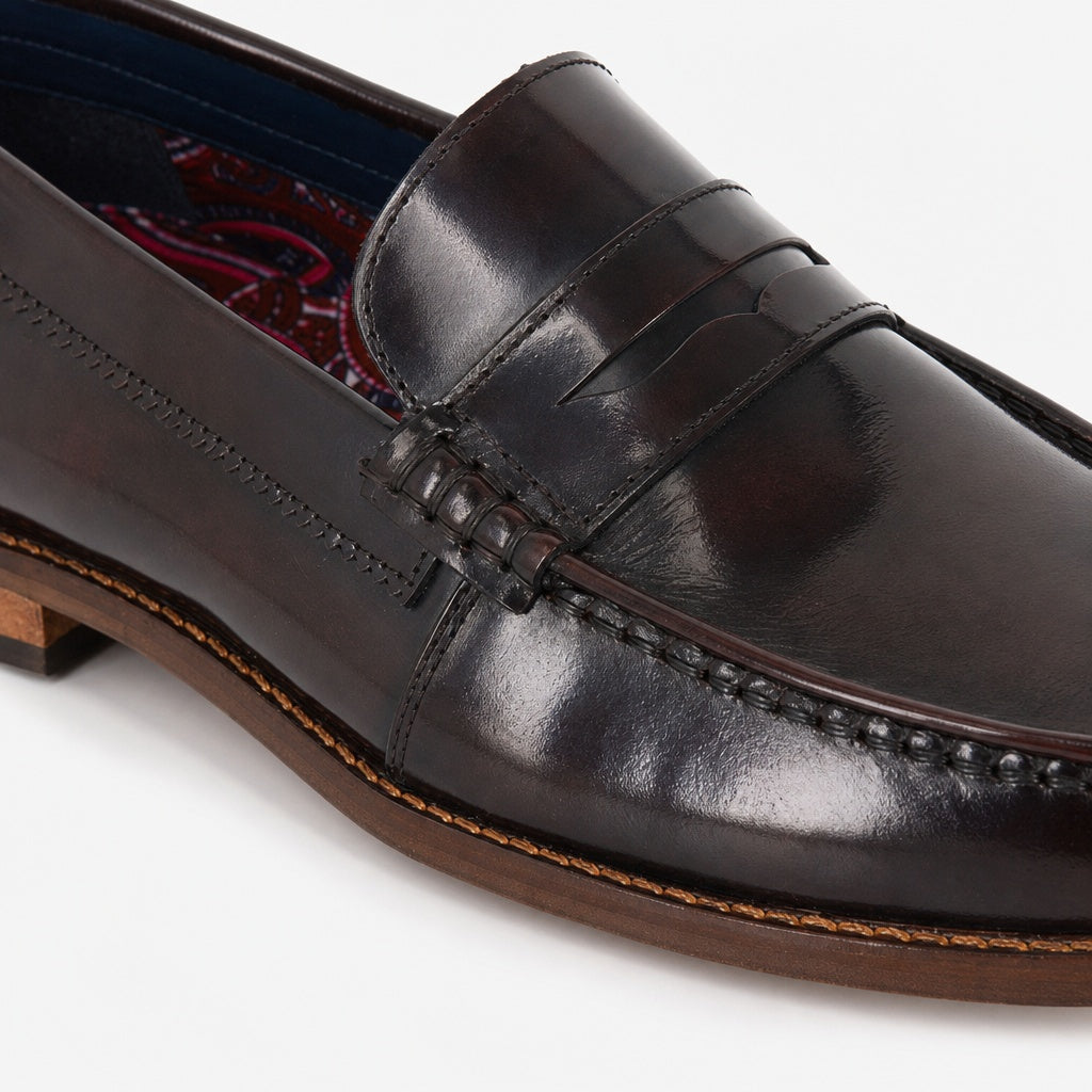 Roamers M550BD Mens Loafers Burgundy