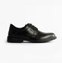Roamers M601A Mens Shoes Black side view showcasing leather upper and lace-up closure.