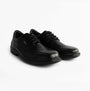 Roamers M601A Mens Shoes Black, side view, casual leather lace-up shoes, lightweight comfort design.