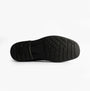 Roamers M601A Mens Shoes Black bottom view, showcasing textured sole for grip and durability.