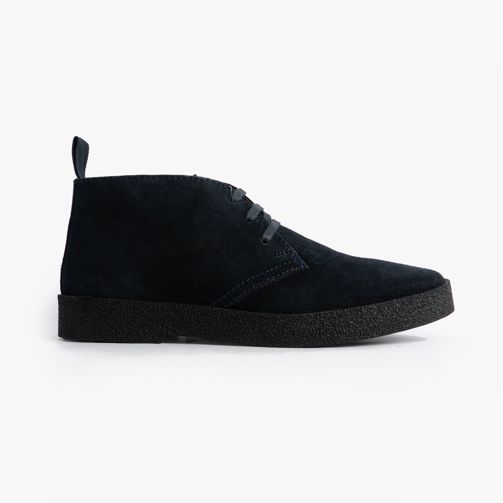 Roamers REVOLVER Mens Boots Navy side view showing suede leather upper and lace-up closure.