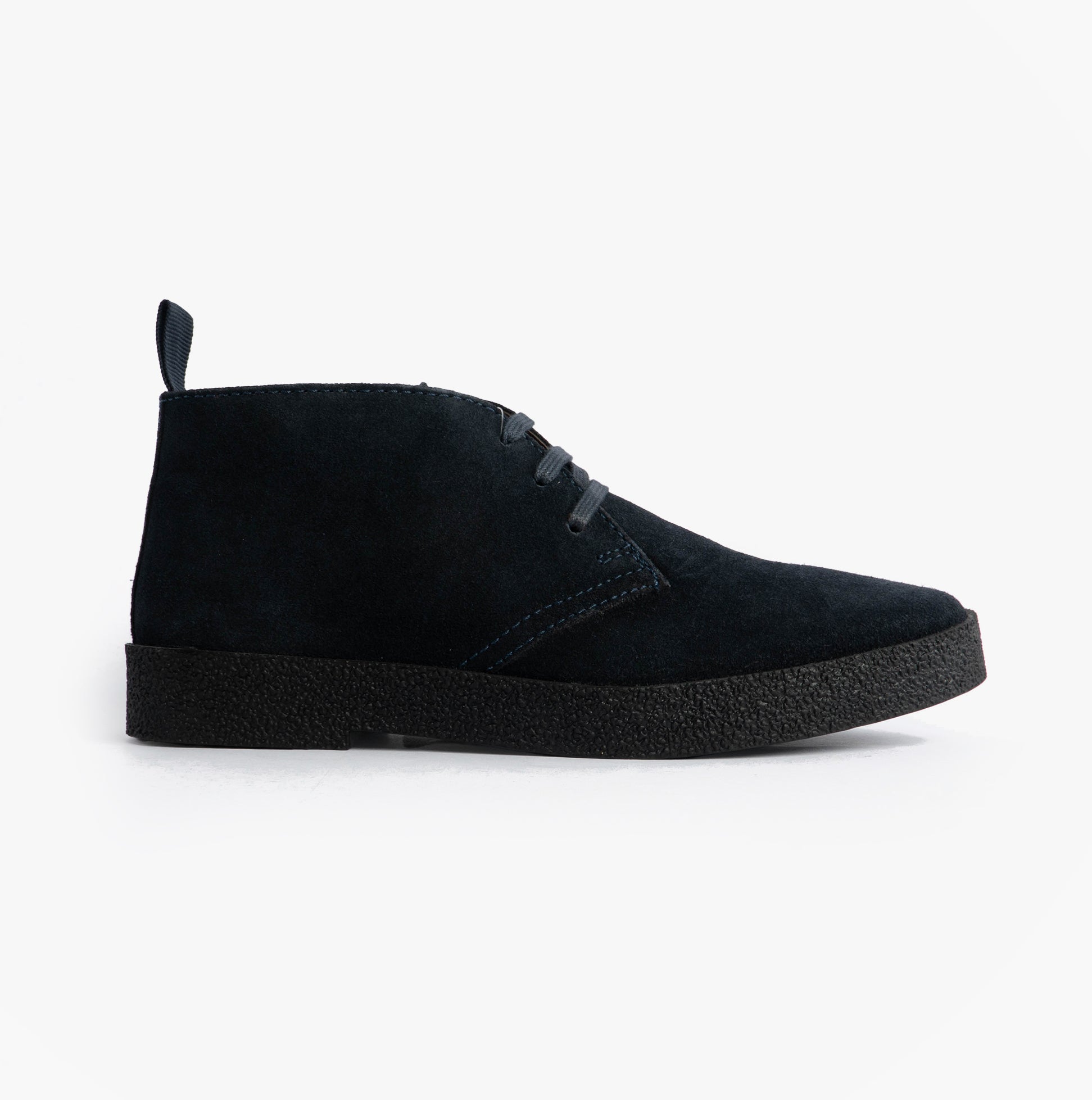 Roamers REVOLVER Mens Boots Navy side view showing suede leather upper and lace-up closure.