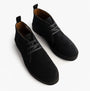 Roamers REVOLVER Mens Boots Navy top view, suede leather desert boots with lace-up closure.