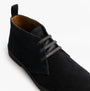 Roamers REVOLVER Mens Boots Navy side view, suede leather ankle boots with lace-up closure and round toe shape.