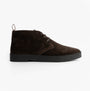 Roamers REVOLVER Mens Boots Chocolate Brown side view showing suede leather upper and lace-up closure.