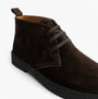 Roamers REVOLVER Mens Boots Chocolate Brown side view showcasing suede leather upper and lace-up fastening.