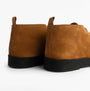 Roamers REVOLVER Mens Boots Tan rear view showing suede leather upper and black sole.