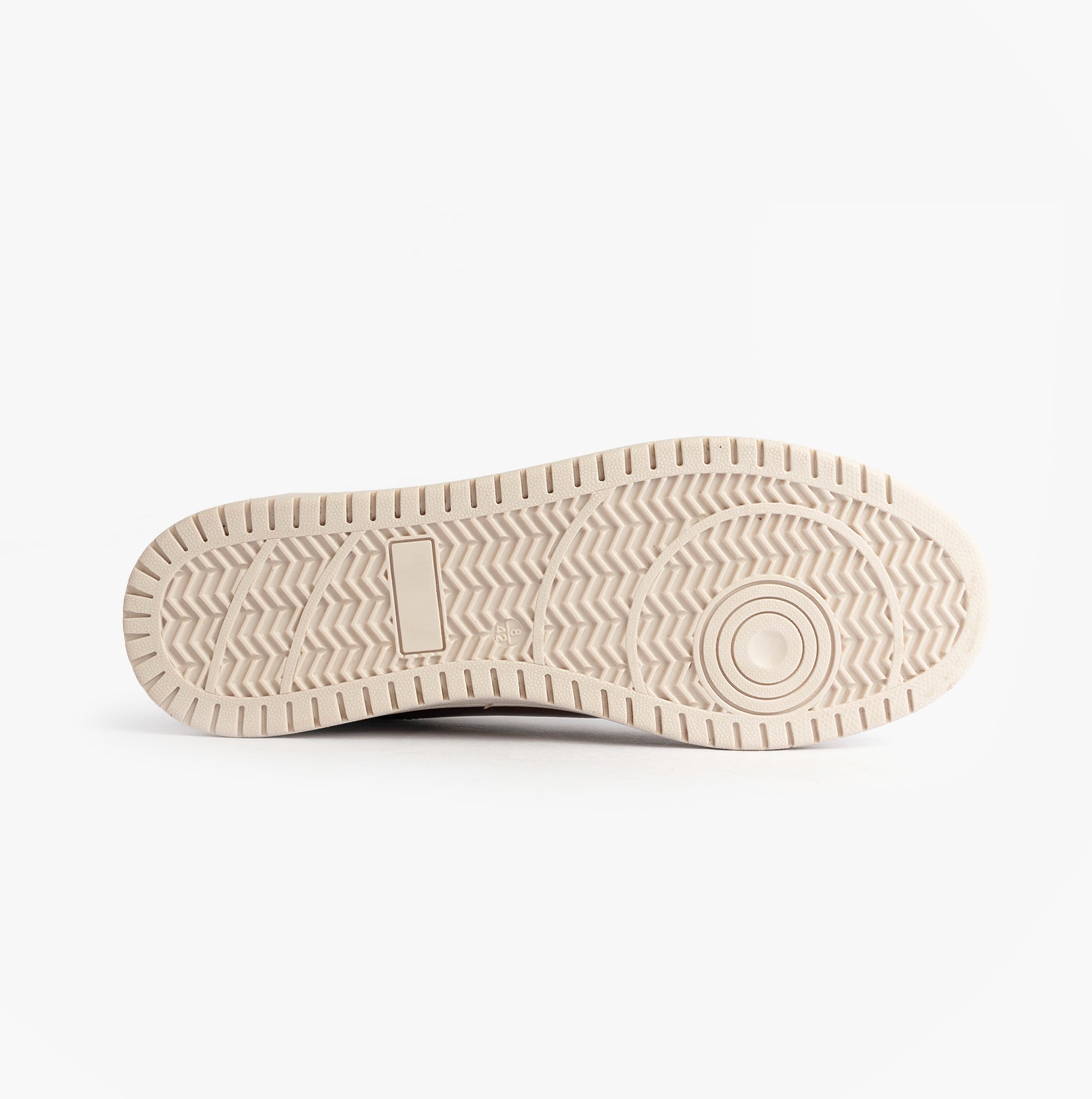 Roamers M799BT Mens Trainers Tan bottom view showing TPR sole design and texture for improved grip.