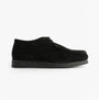 Roamers M954AS Mens Shoes Black side view, casual suede upper, lace-up closure, flat sole.