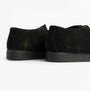 Roamers M954AS Mens Shoes Black rear view showing suede upper and TPR sole.