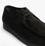 Roamers M954AS Mens Shoes Black detail view, suede upper, lace-up casual shoe, flat heel, round toe.