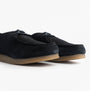 Roamers M954CS Mens Shoes Navy Blue side view showing suede upper and lace-up closure.