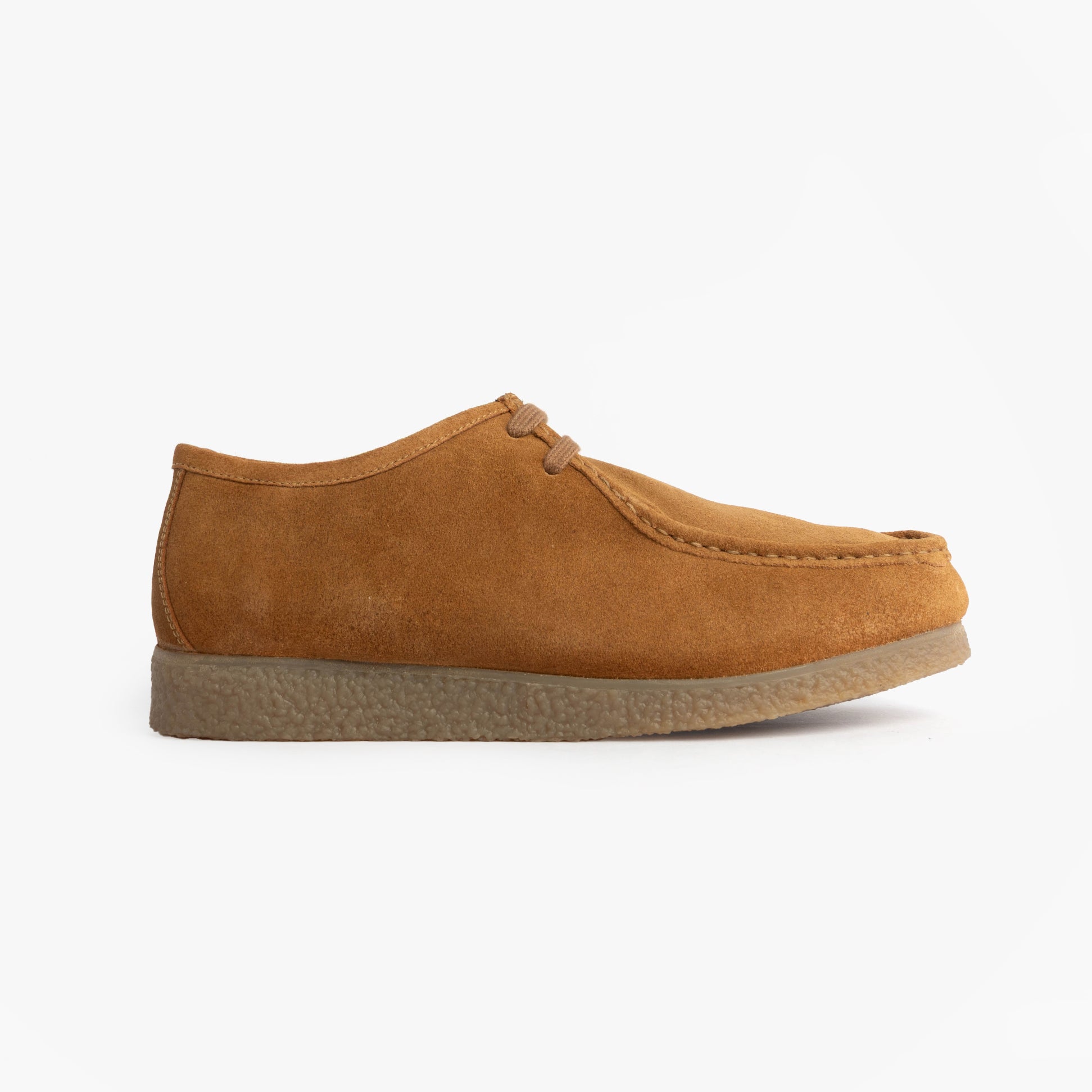 Roamers M954TS Mens Shoes Camel side view showcasing suede upper and TPR sole.