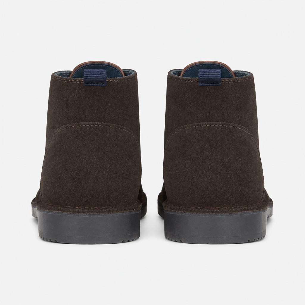 Roamers JACOB Mens Desert Boots Dark Brown