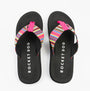 Rocket Dog ADIOS Womens Flip Flops Multi top view with colorful striped straps and black EVA sole.