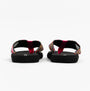 Rocket Dog ADIOS Womens Flip Flops Multi rear view showcasing the colorful textile straps and flat EVA sole.