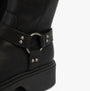 Rocket Dog BECCA Womens Boots Black detail view showing faux leather upper and metal buckle accents.