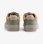 Rocket Dog CHEERY BLOCK Womens Trainers Slate Blue/Dusty Pink rear view, showcasing colorful corduroy and soft lining.