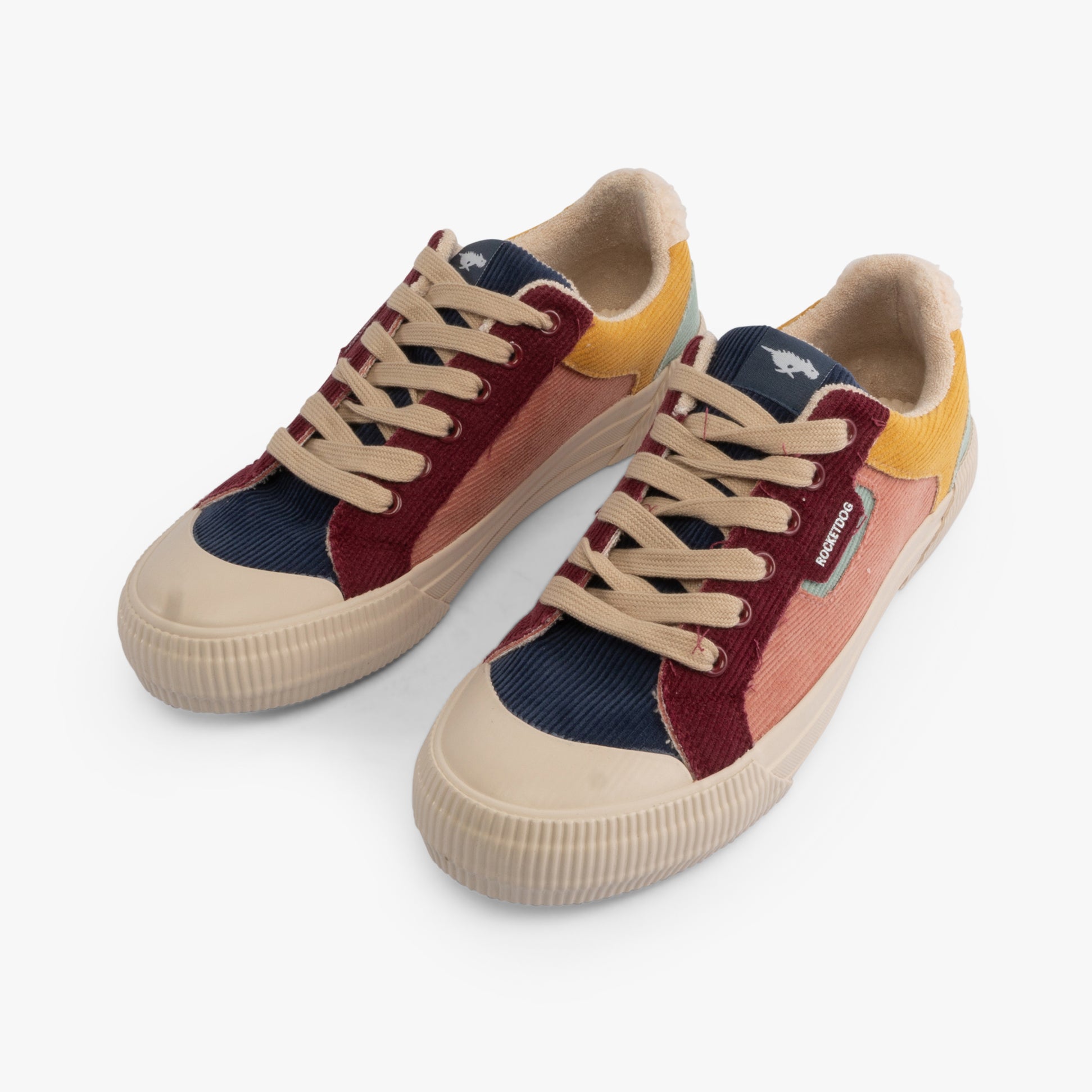 Rocket Dog CHEERY BLOCK Womens Trainers Slate Blue/Dusty Pink top view featuring casual design with lace-up closure and lightweight materials.