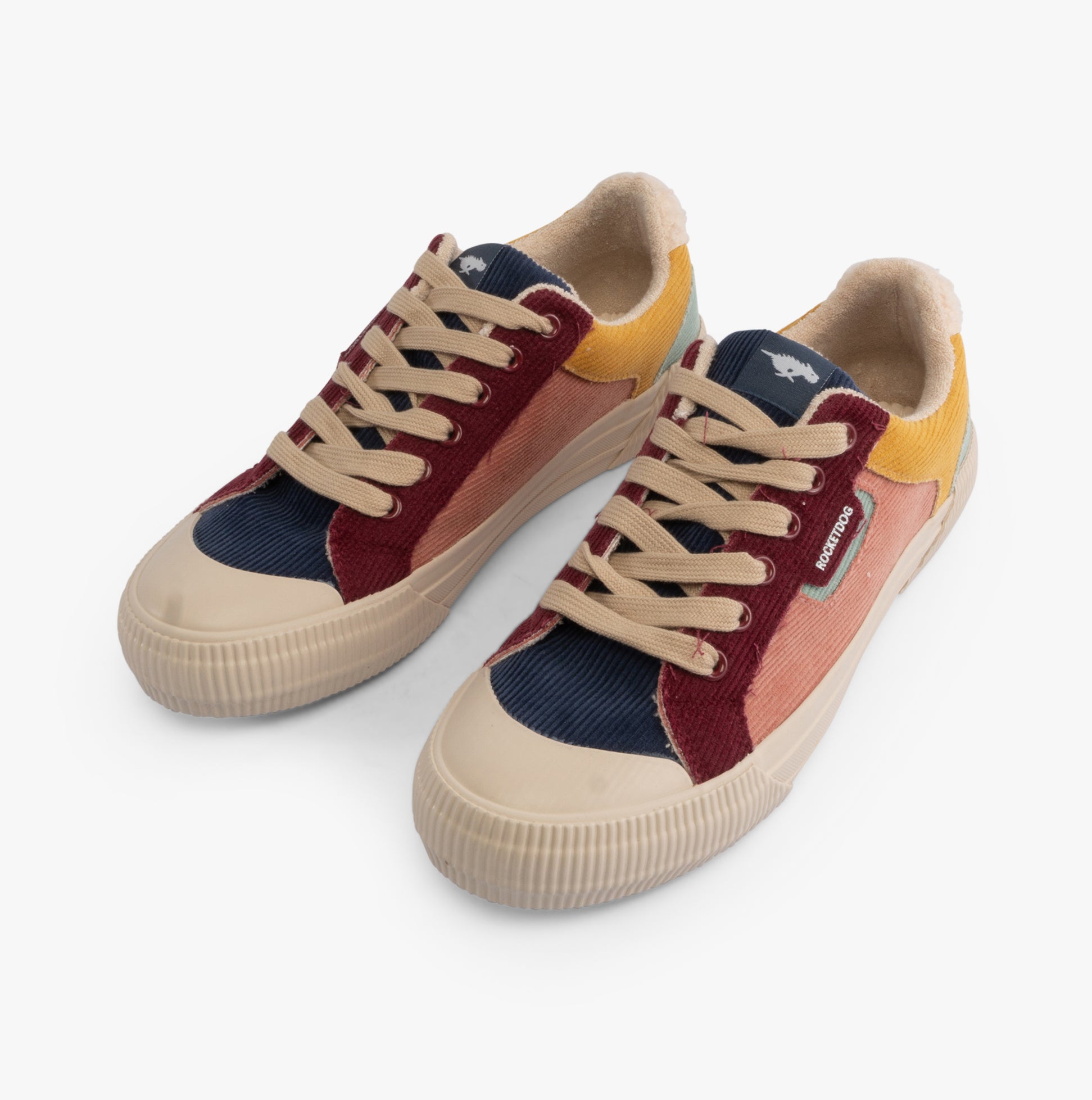Rocket Dog CHEERY BLOCK Womens Trainers Slate Blue/Dusty Pink top view featuring casual design with lace-up closure and lightweight materials.