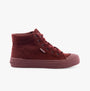 Rocket Dog CHEERY HI Womens Trainers Rust side view showcasing casual textile upper and rubber sole.