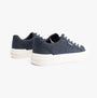 Rocket Dog CHEERY Womens Trainers Navy back view with lace-up design and rubber sole.