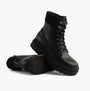 Rocket Dog DANIE Womens Lace Up Boots Black side view showcasing faux leather upper, lace-up and zip detail.