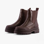 Rocket Dog DELTA Womens Boots Brown/Brown side view showcasing ankle height and block heel design.