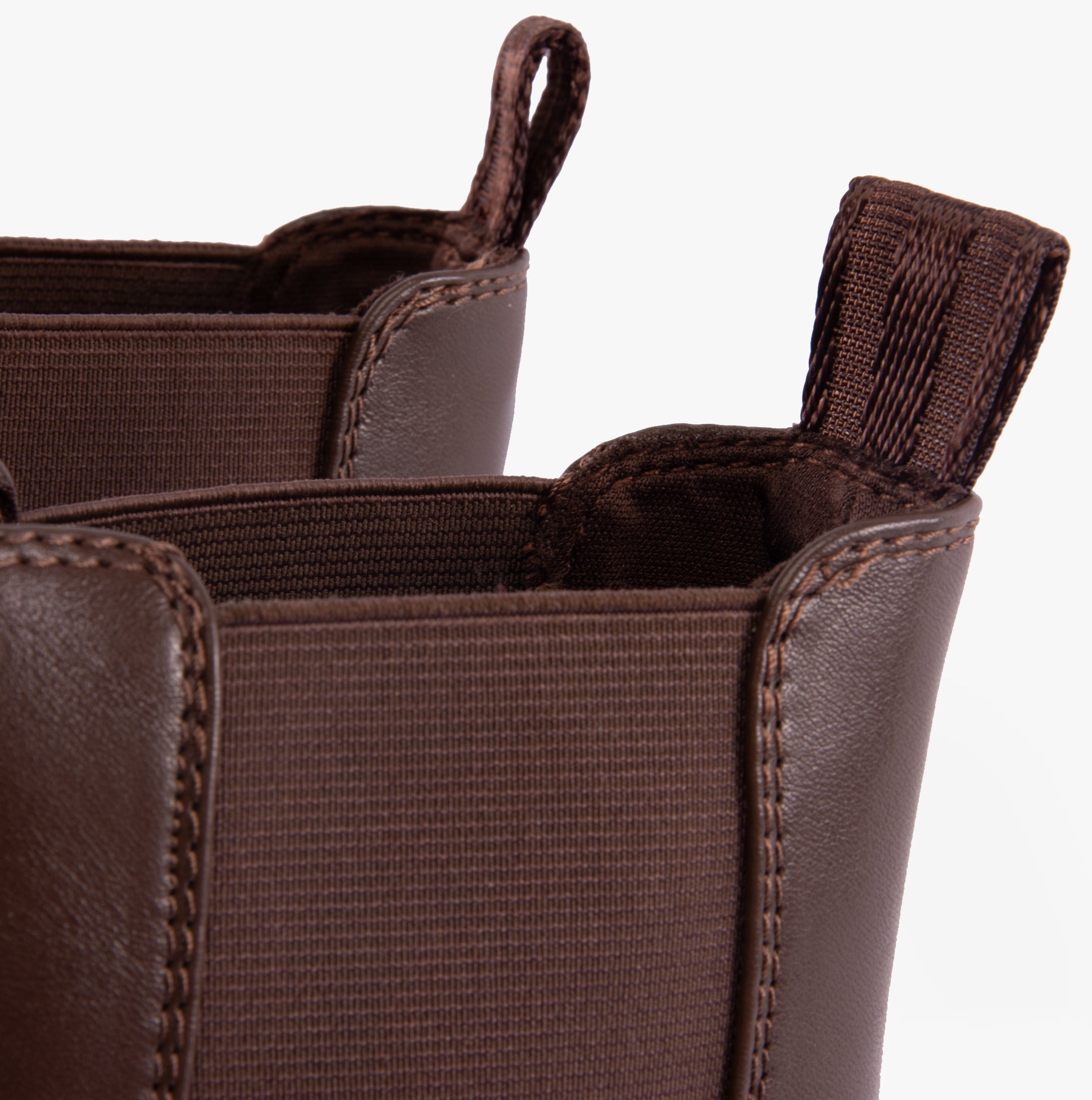 Rocket Dog DELTA Womens Boots Brown/Brown detail view of the elasticated side panel and pull-on tab.