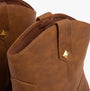 Rocket Dog FEATHER Womens Boots Walnut detail view showing faux leather upper and metal accents.