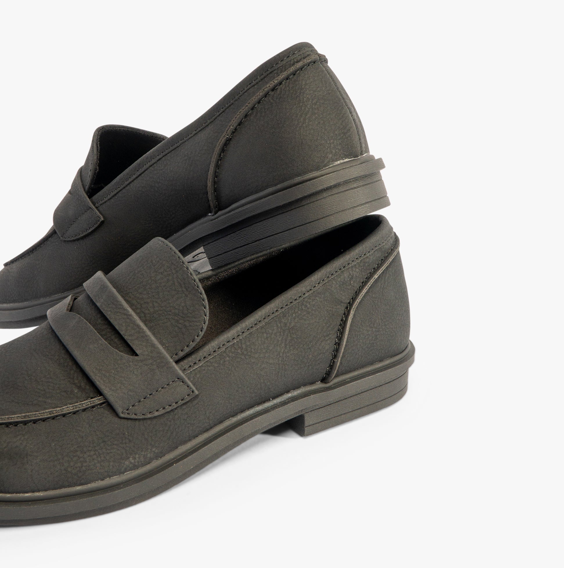 Rocket Dog GABBY Womens Shoes Black side view showing loafer style and slip-on design.