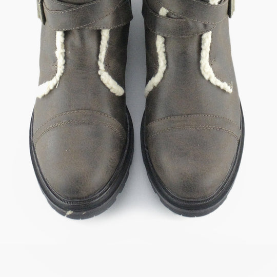 Rocket Dog LANCE Womens Biker Boots Brown