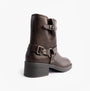 Rocket Dog NINO Womens Boots Brown side view showing faux leather, buckle details, and ankle height.