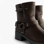 Rocket Dog NINO Womens Boots Brown detail view showing faux leather material and ankle height design.