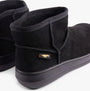 Rocket Dog SUGAR RUSH Womens Mini Boots Black rear view showcasing soft suede and warm lining.