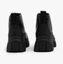 Rocket Dog TRUSTY Womens Boots Black rear view showcasing the platform design and faux leather upper.