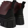 Rocket Dog TRUSTY Womens Boots Burgundy back view showing platform sole and faux leather upper.