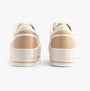 Rocket Dog WINK Womens Trainers Camel Combo rear view showing the low-top design and platform sole in camel color.